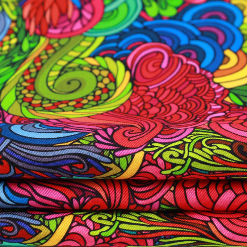 TMIE-08-3-2 115GSM poliesterska keper poplin tkanina s printom